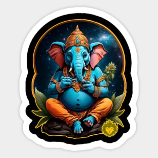 Ganesha weed hindu Sticker